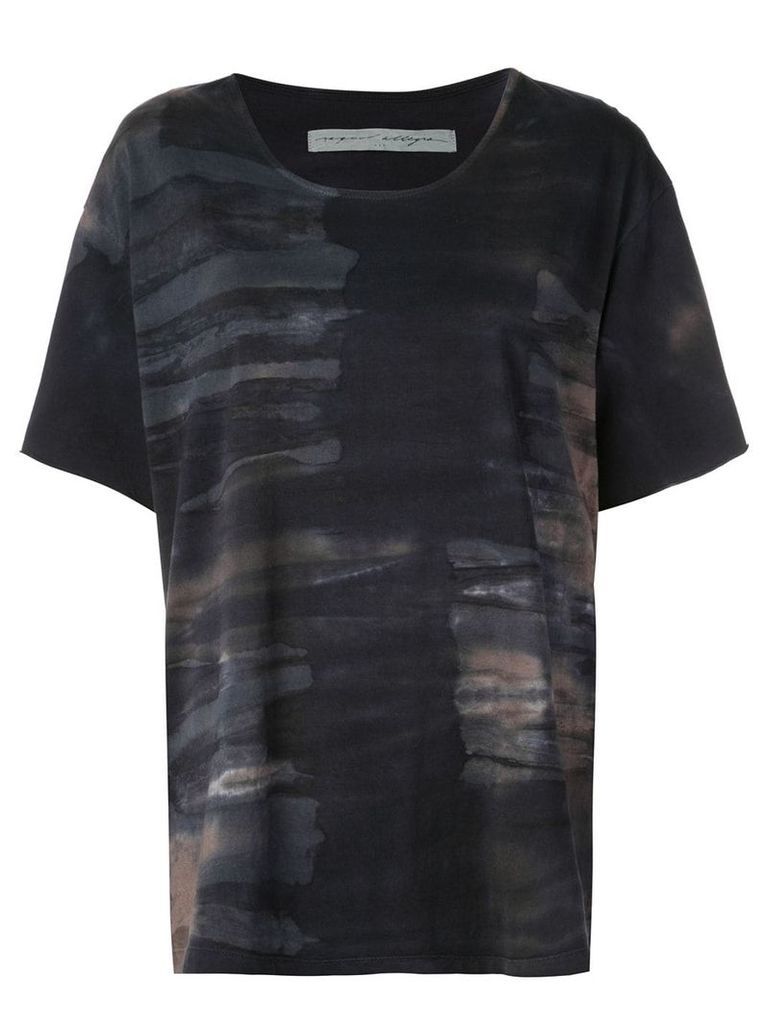 Raquel Allegra tie-dye print T-shirt - Black