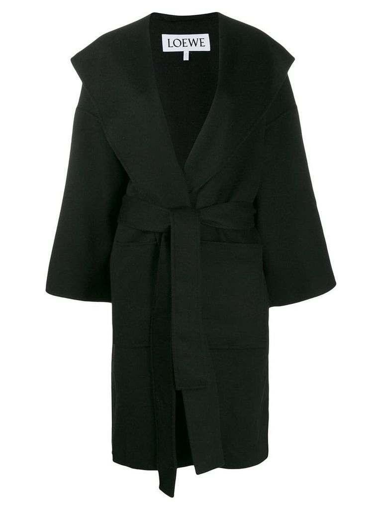 Loewe belted wrap coat - Black