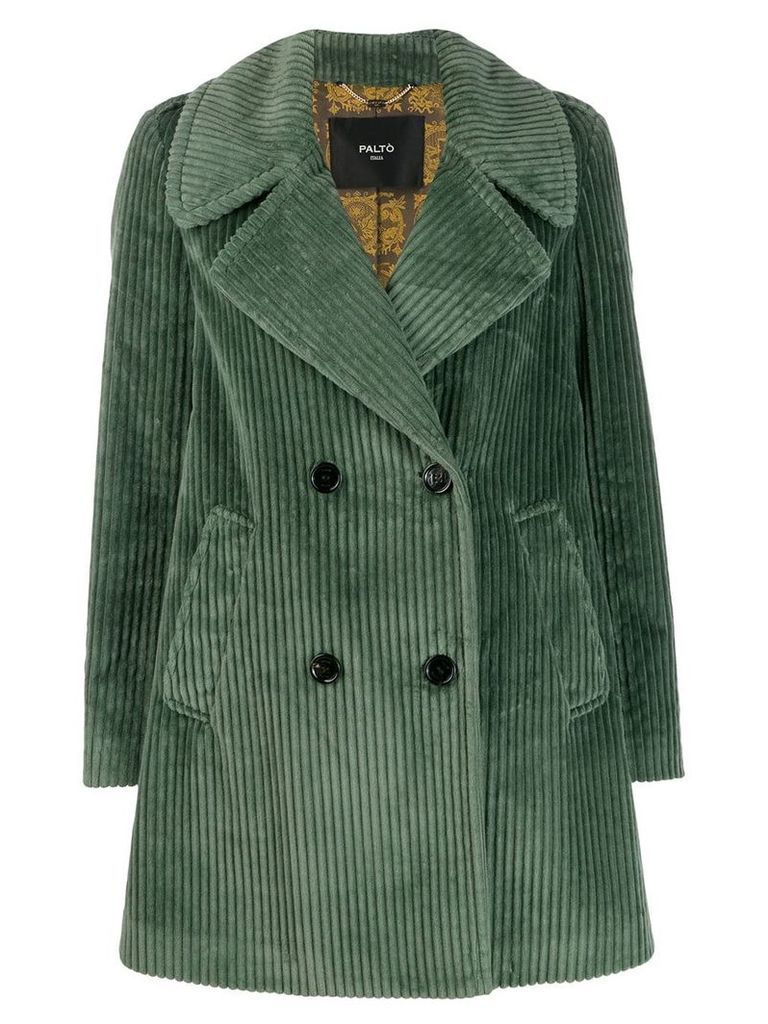 Paltò double breasted short coat - Green
