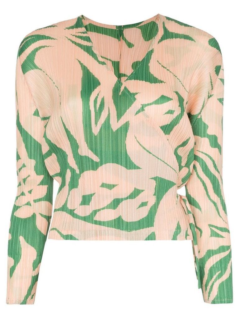 Pleats Please Issey Miyake printed plissé blouse - 62 MULTICOLOURED