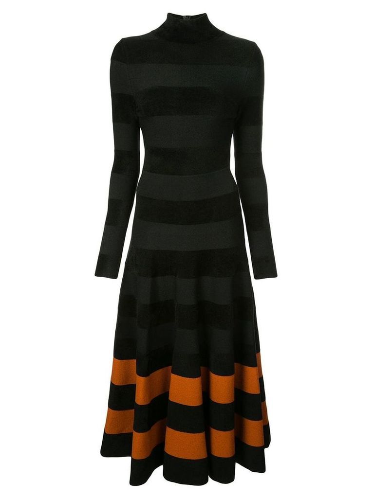 Oscar de la Renta striped skirt long dress - Black
