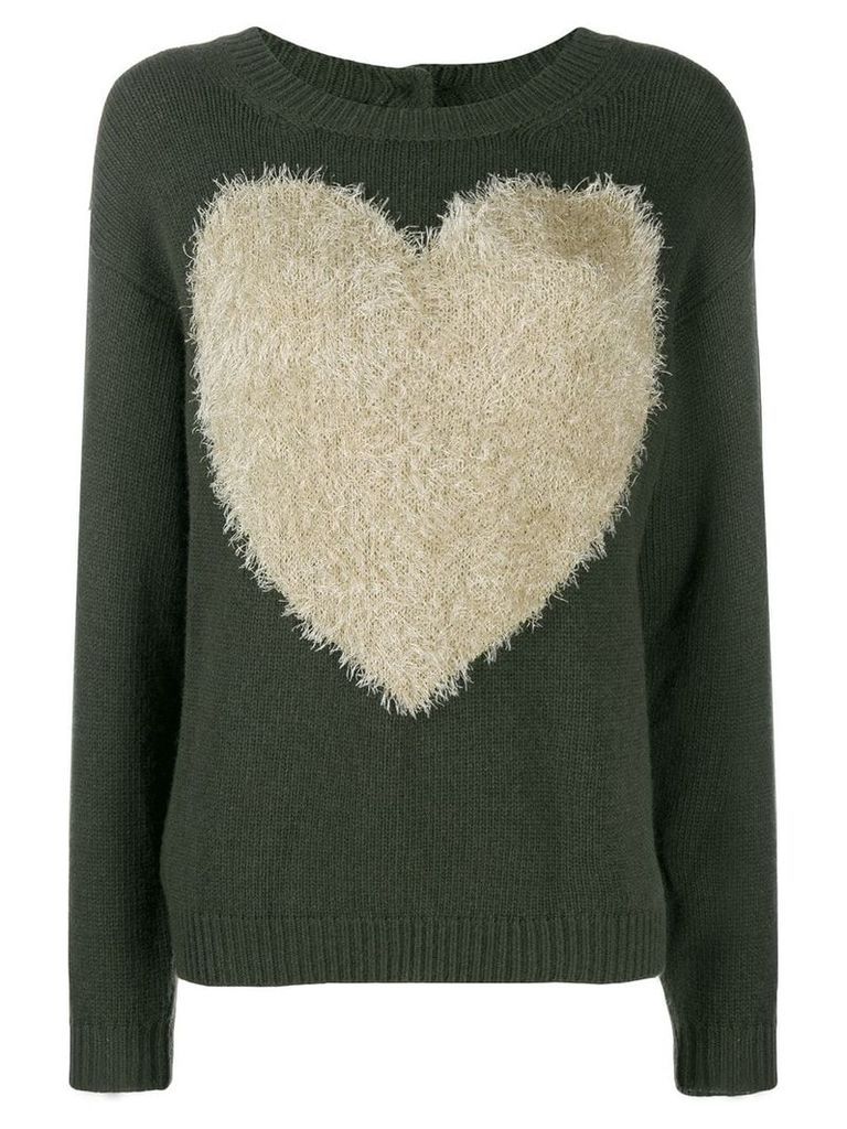Twin-Set heart knit jumper - Green