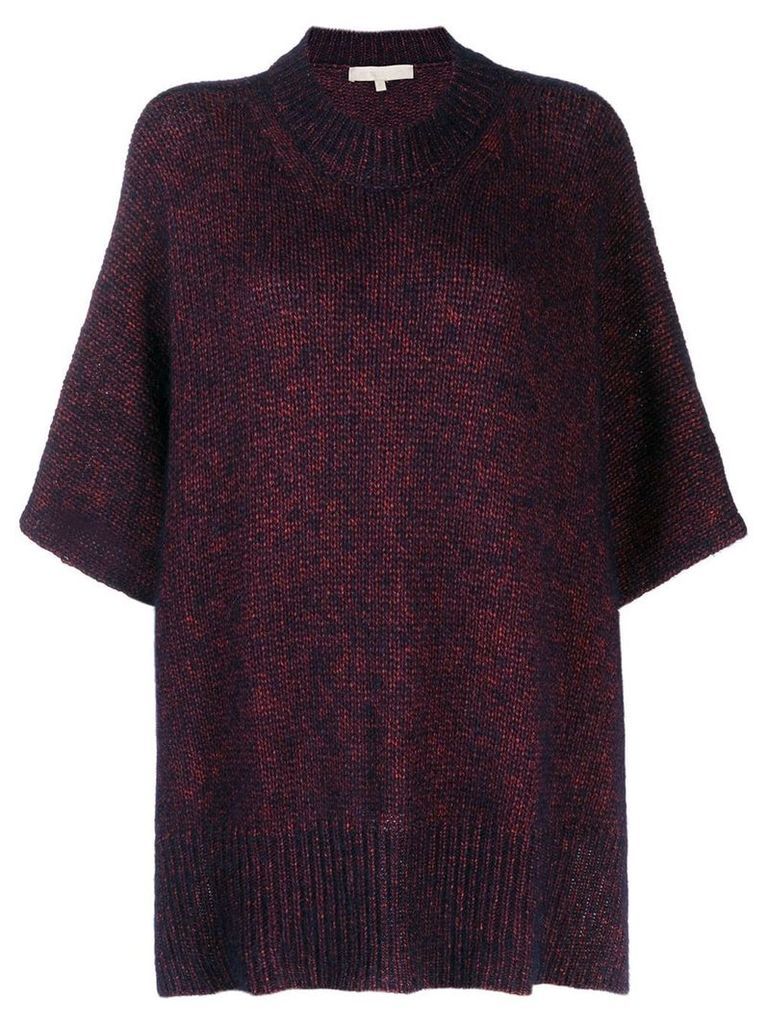 Vanessa Bruno knitted poncho style sweater - Purple