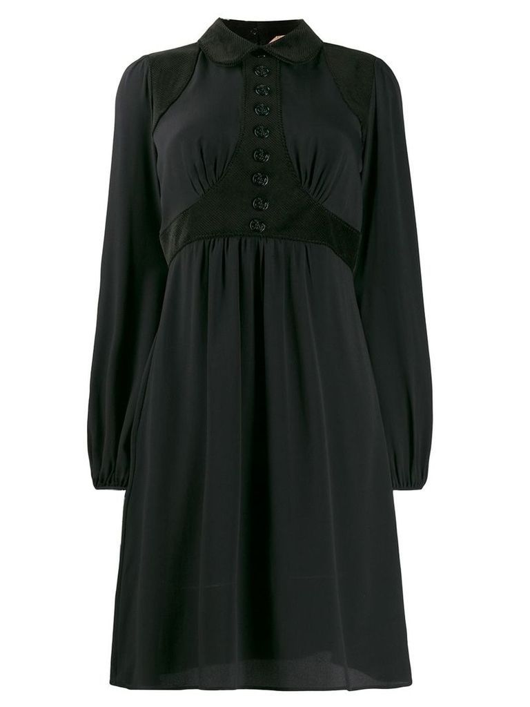 Nº21 corduroy panel shirt dress - Black