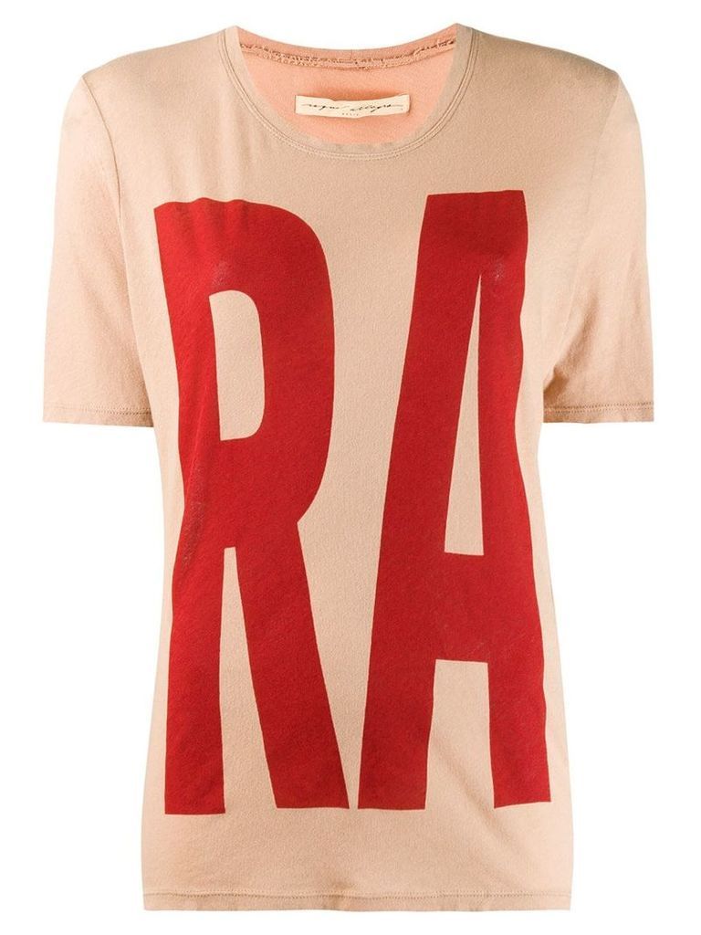 Raquel Allegra boxy printed T-shirt - NEUTRALS