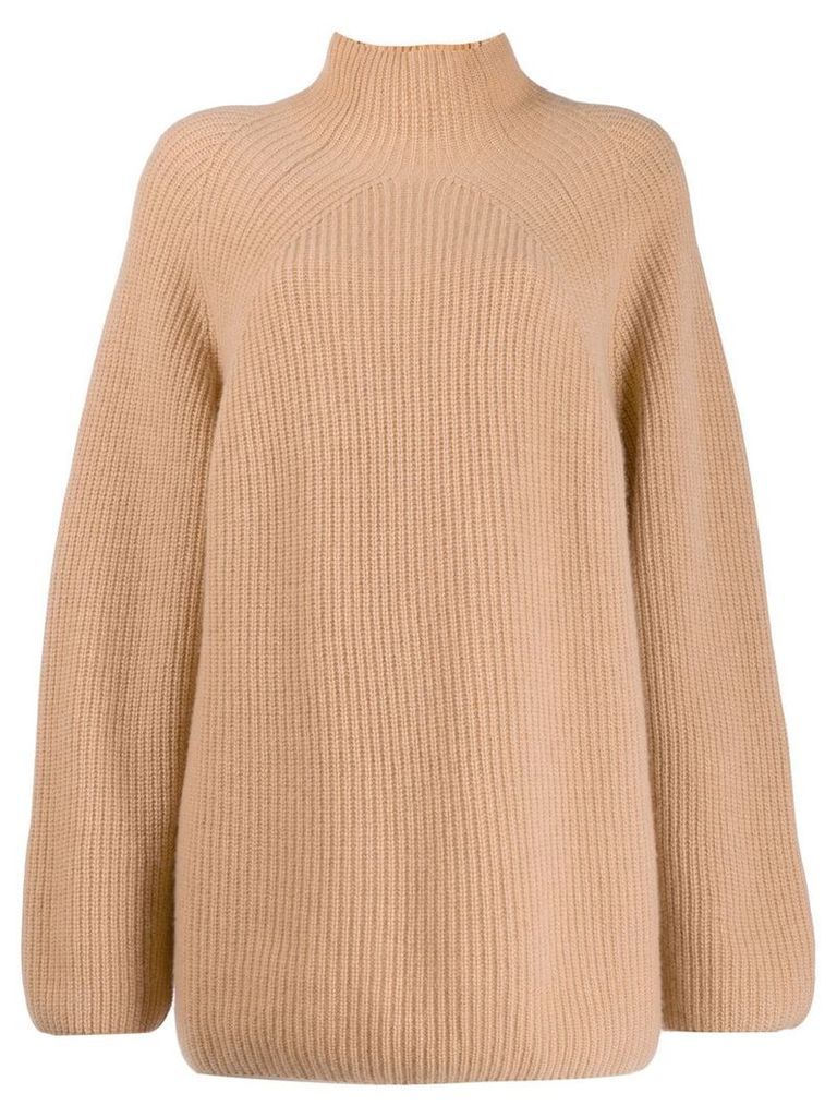 N.Peal relaxed fit ribbed jumper - Neutrals