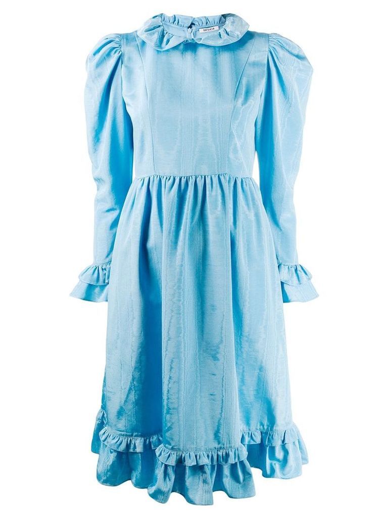 Batsheva sheen ruffled midi dress - Blue