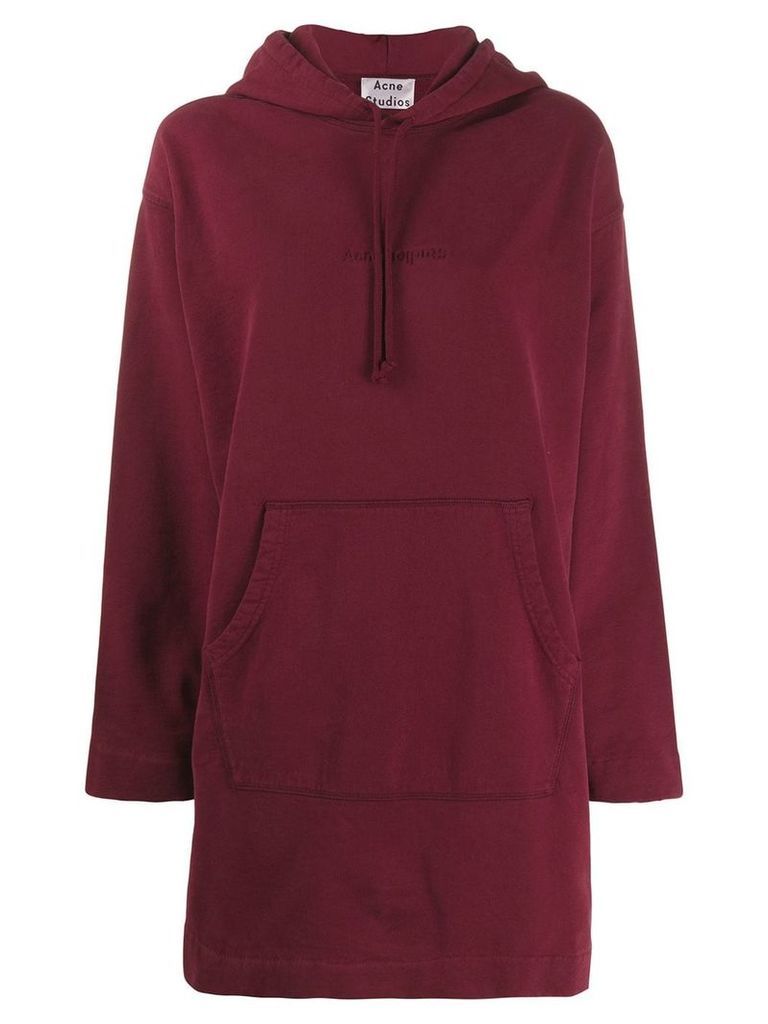 Acne Studios oversized hoodie dress - Red