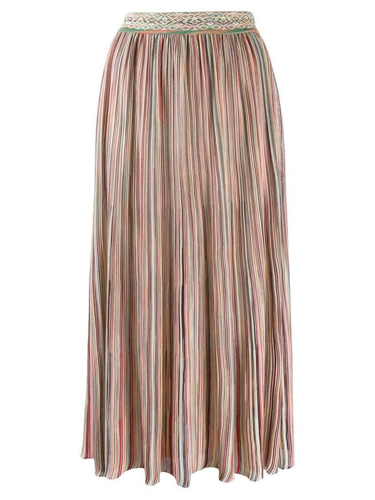 Missoni striped midi skirt - PINK