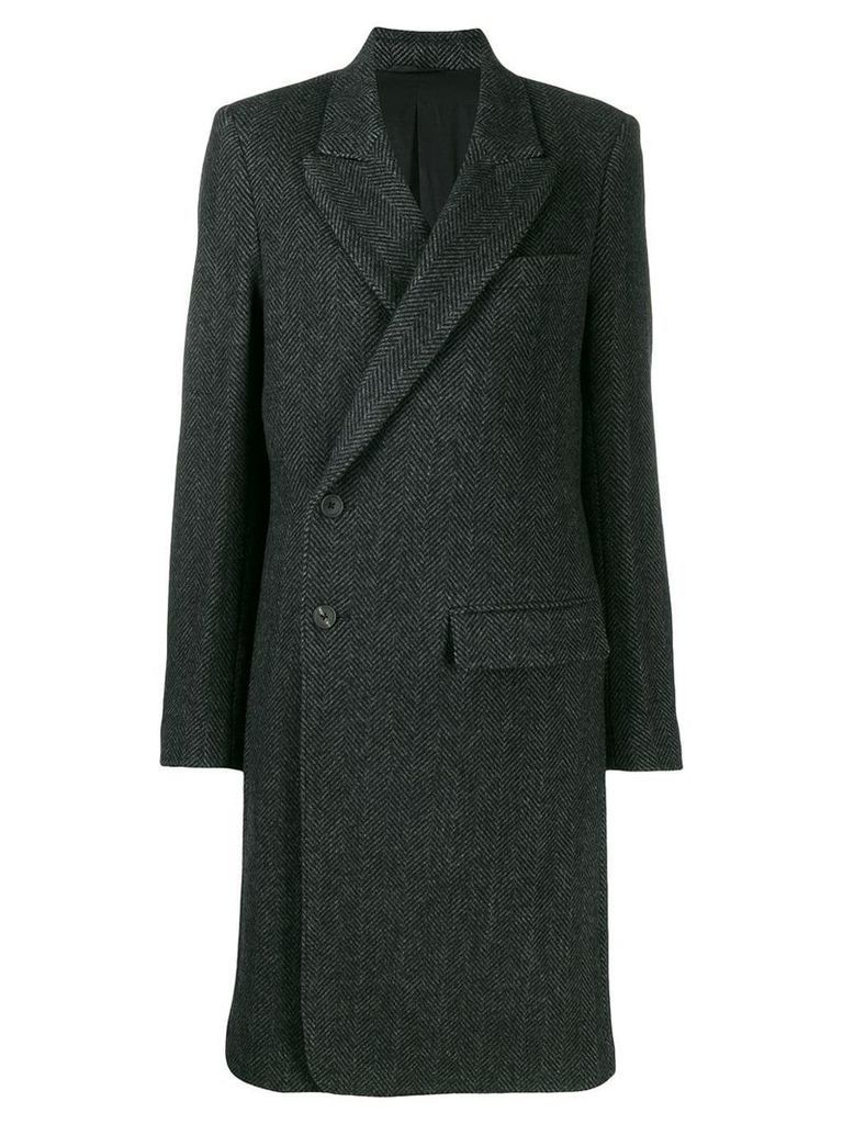 Ann Demeulemeester single breasted coat - Black