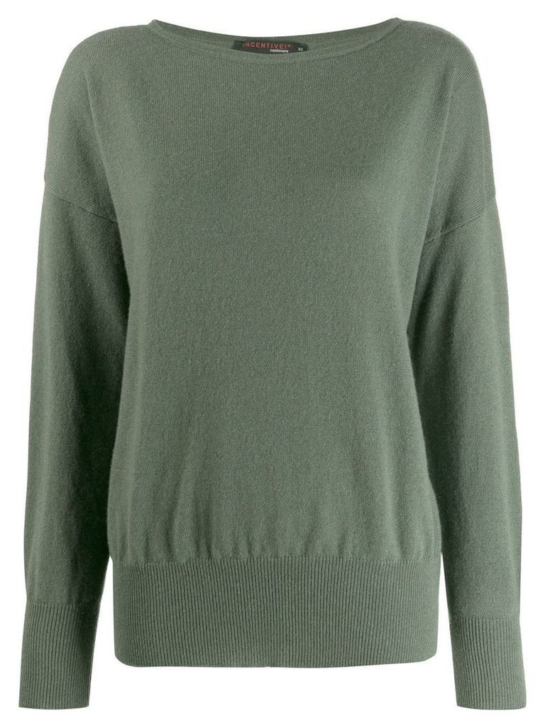 Incentive! Cashmere oversized jumper - Green