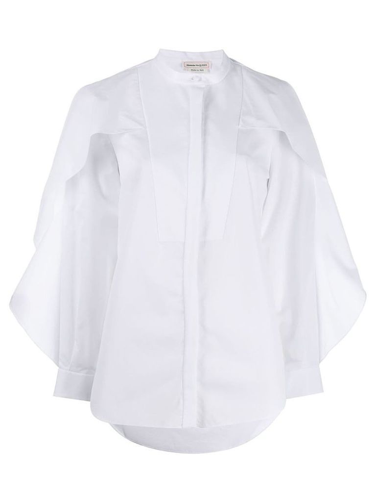 Alexander McQueen oversized frill shirt - White
