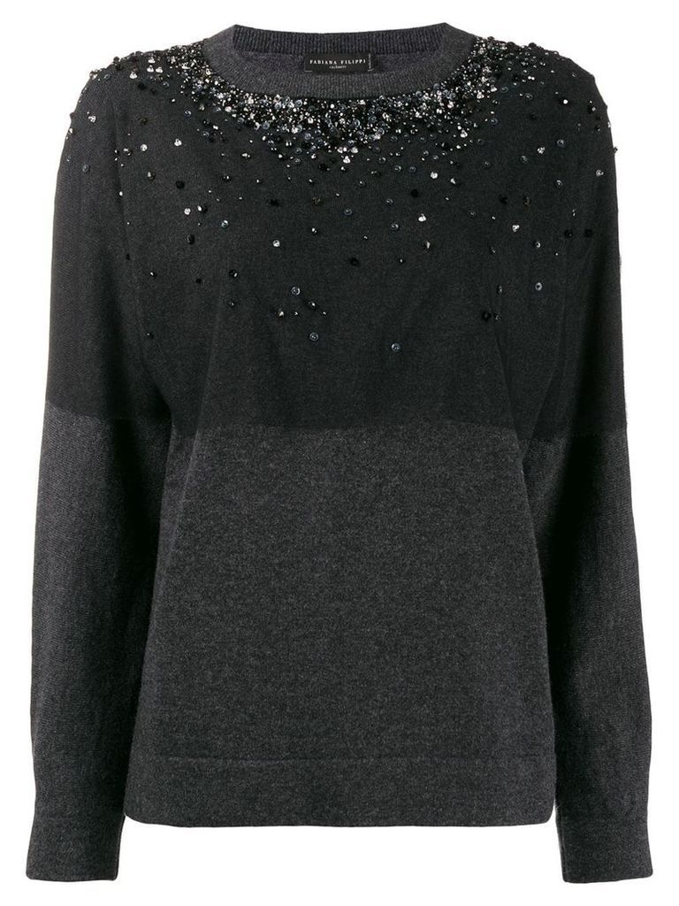 Fabiana Filippi sequin-embellished cashmere jumper - Black