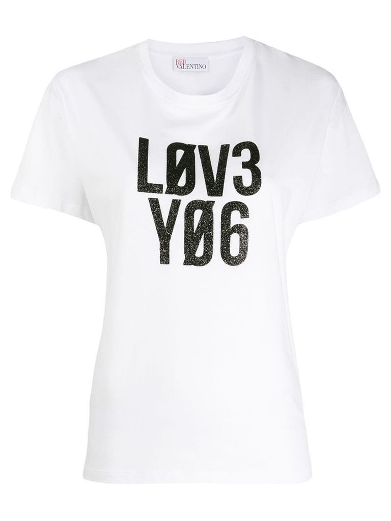 RedValentino slogan print T-shirt - White