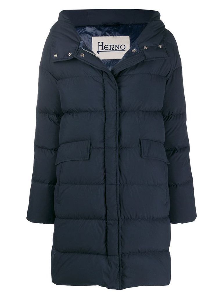 Herno hooded puffer coat - Blue