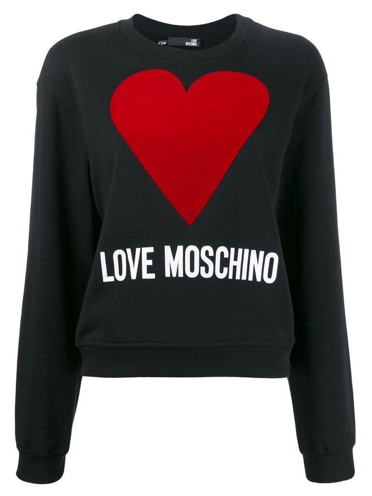Love Moschino heart graphic sweater - Black