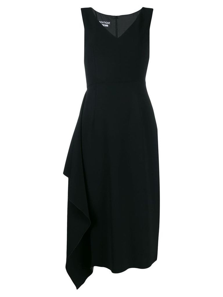 Boutique Moschino draped side dress - Black