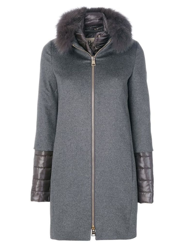 Herno padded layered coat - Grey