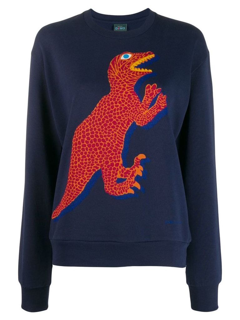 PS Paul Smith dinosaur embroidered sweater - Blue