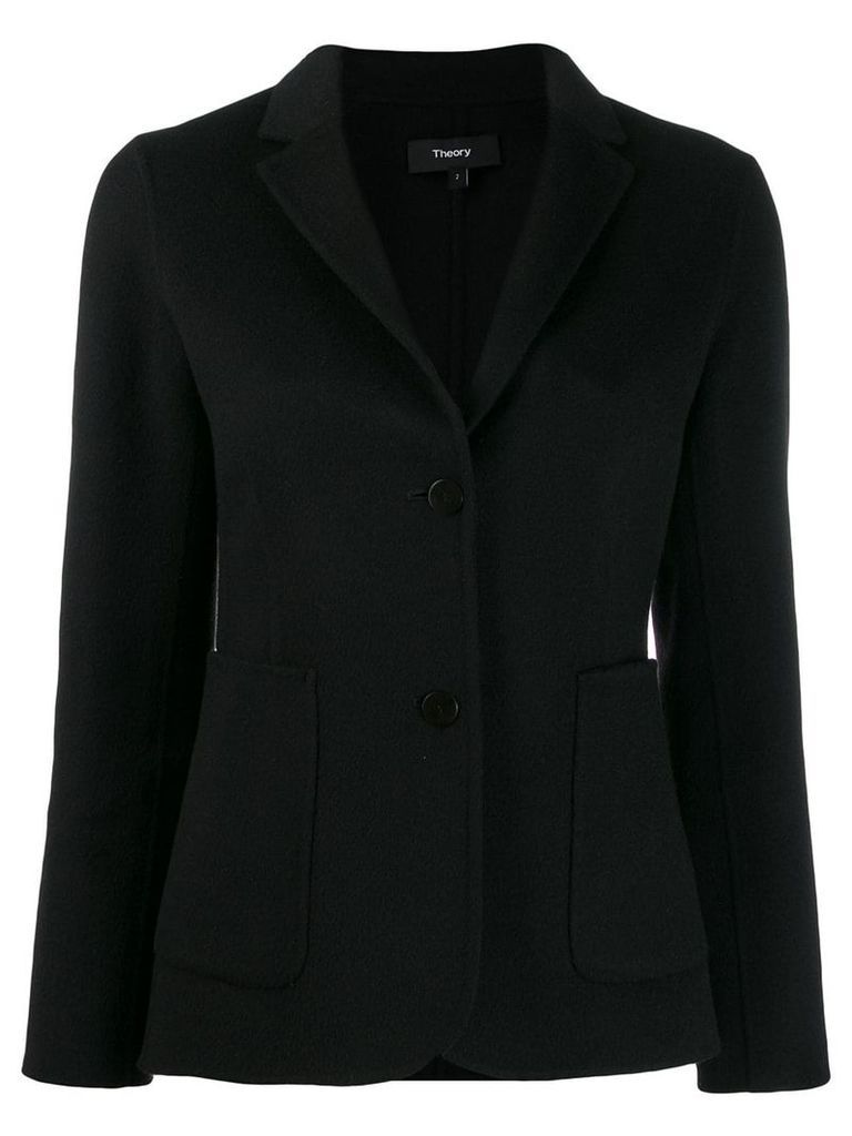 Theory single-breasted fitted blazer - Black