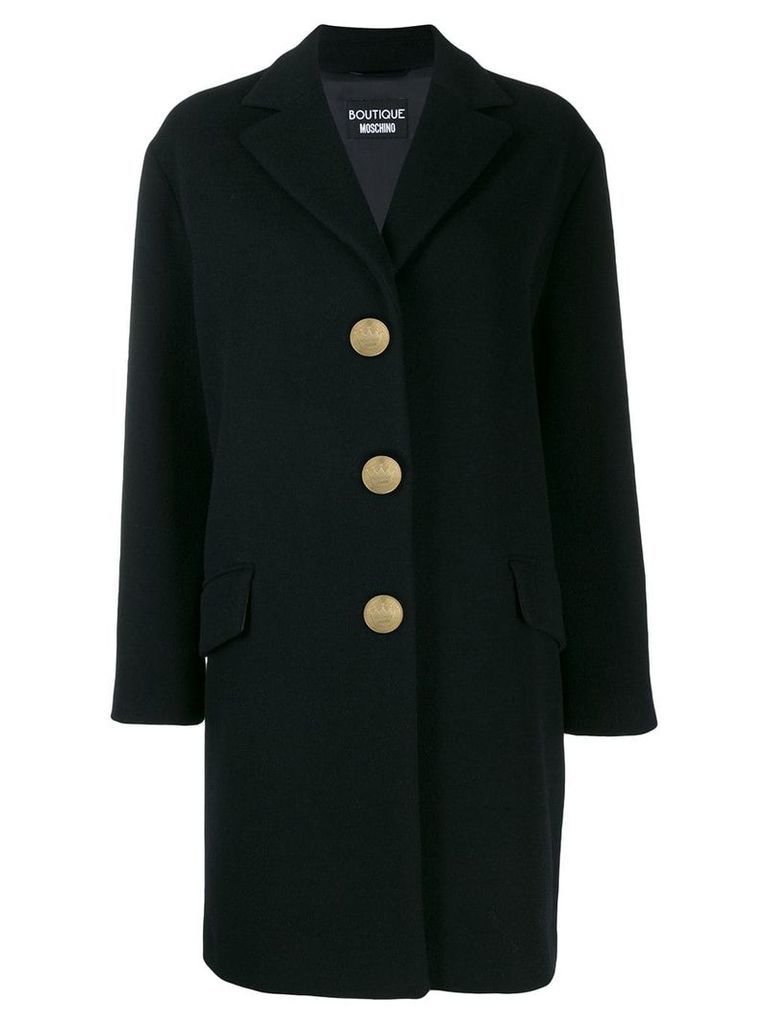 Boutique Moschino single-breasted coat - Black