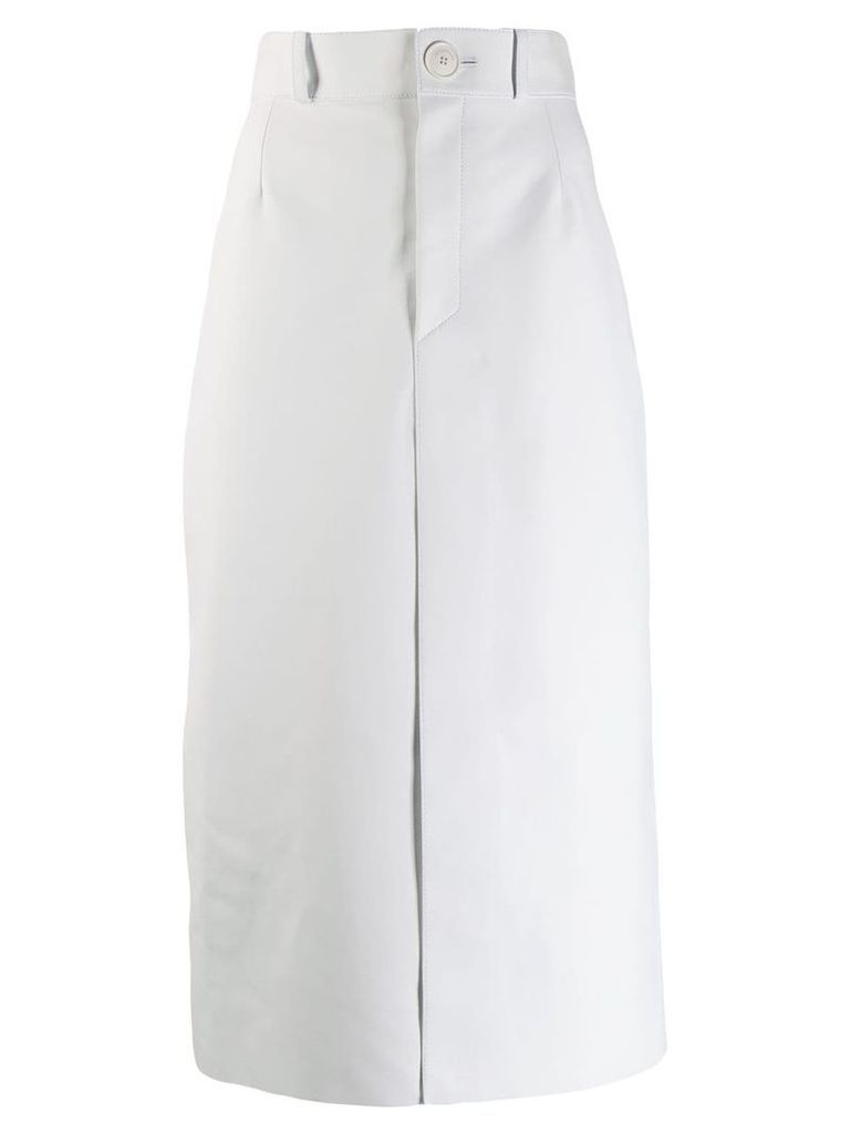 Balenciaga high-waist pencil skirt - White