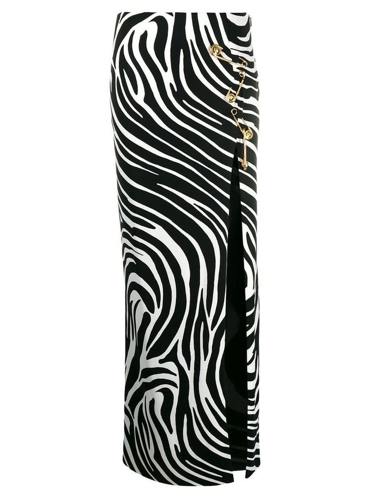 Versace safety pin zebra skirt - Black