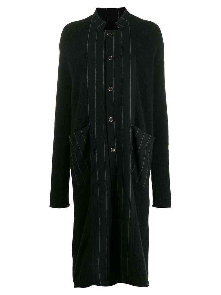 Uma Wang striped midi coat - Black