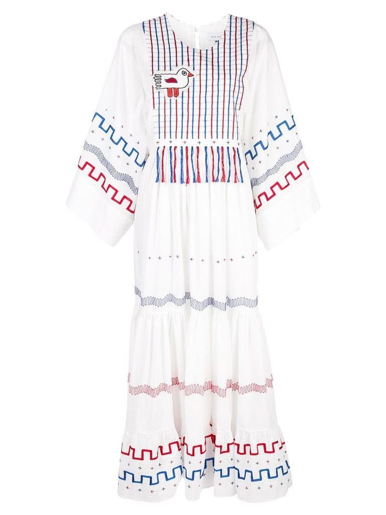 Mira Mikati printed tiered dress - WHITE