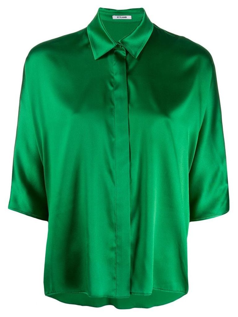 Styland buttoned-up blouse - Green