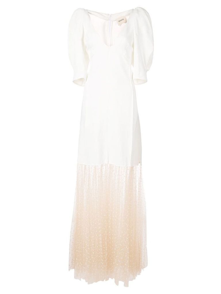 Khaite tulle under layer dress - WHITE