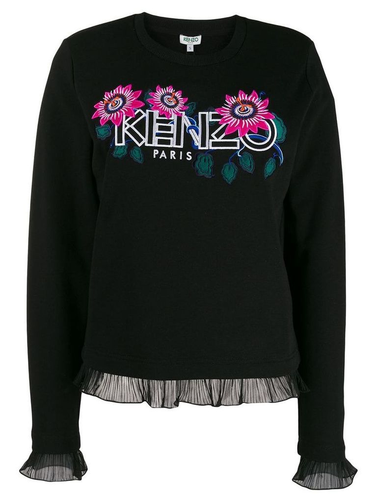 Kenzo floral logo jumper - Black