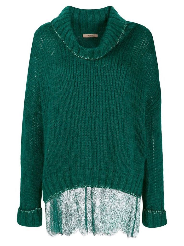 Twin-Set knit roll-neck jumper - Green
