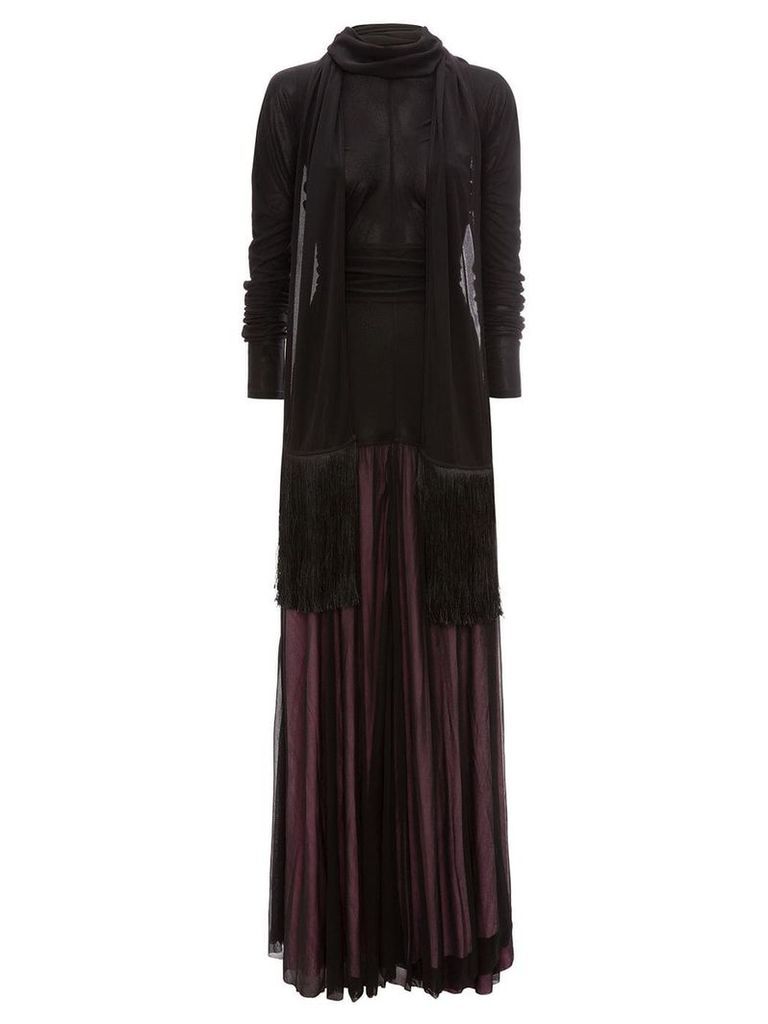 JW Anderson belted scarf maxi dress - Black