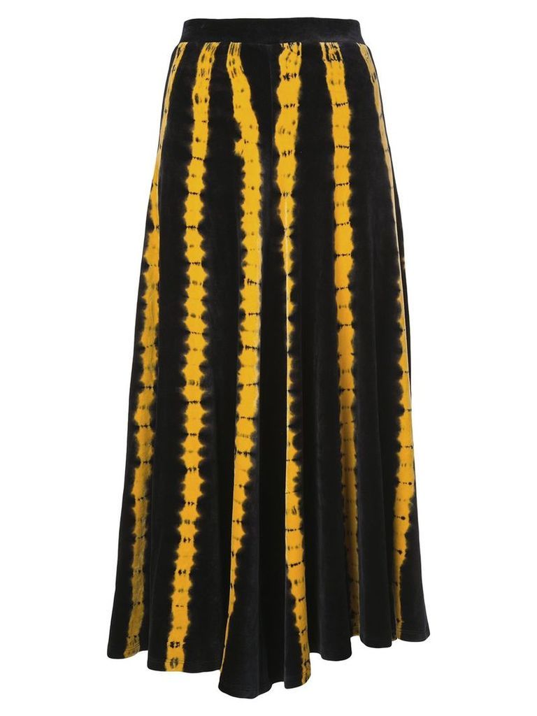 Proenza Schouler Tie Dye Velvet Skirt - Black