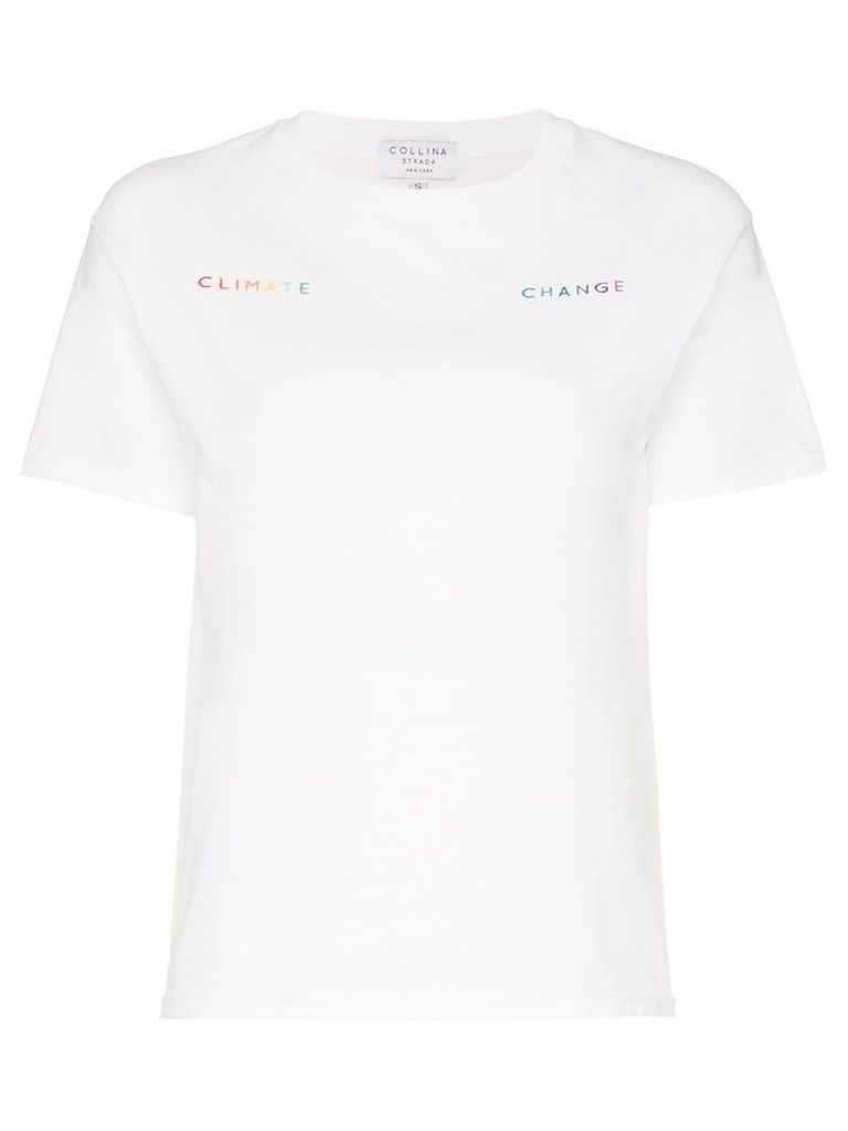 Collina Strada Climate Change logo T-shirt - White