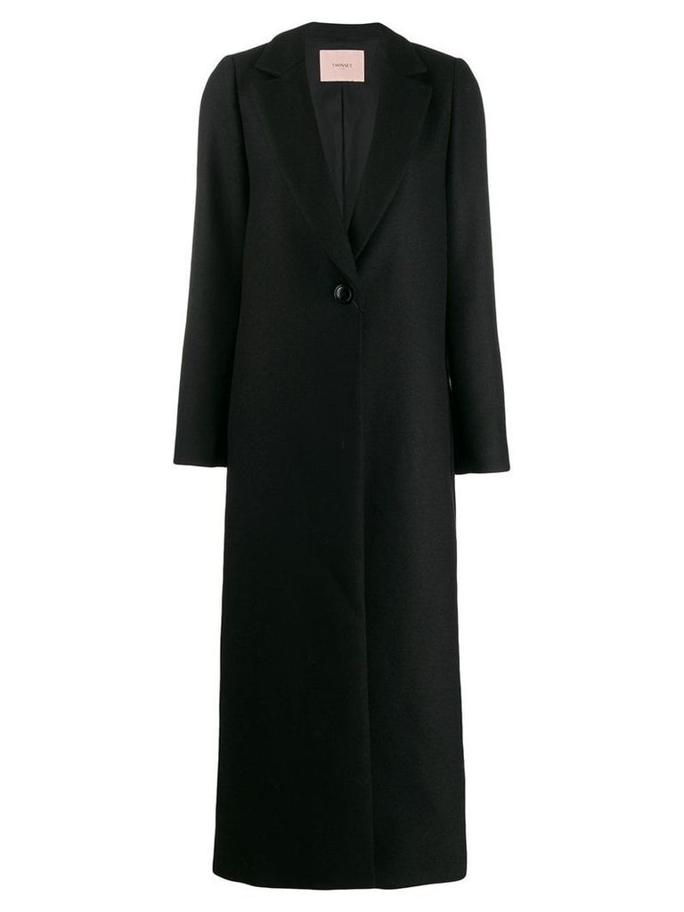 Twin-Set single-breasted coat - Black