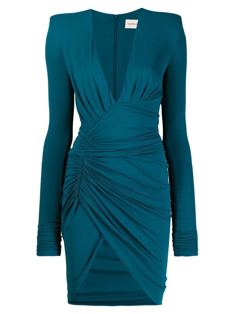 Alexandre Vauthier long-sleeve fitted dress - Blue