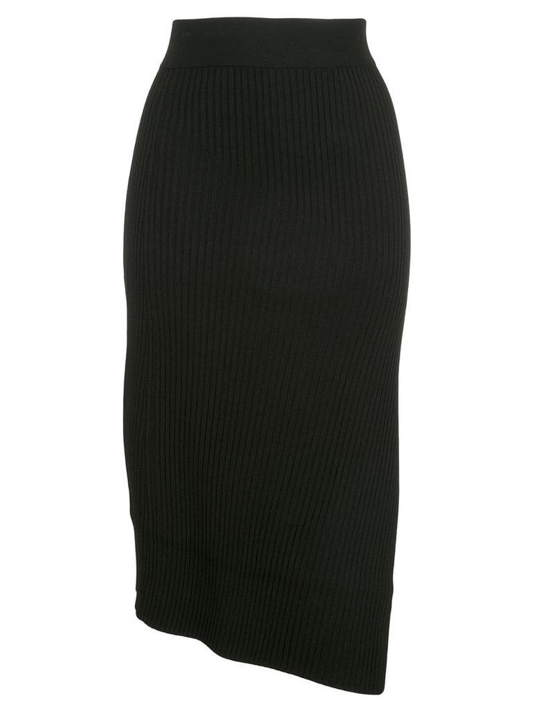 A.L.C. ribbed asymmetric skirt - Black