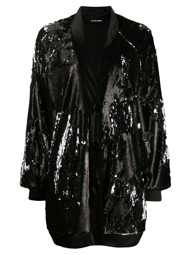 Styland sequin coat - Black