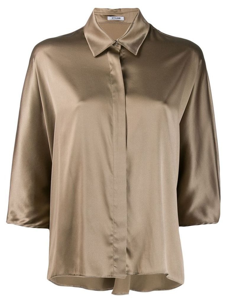 Styland fluid shirt - Brown