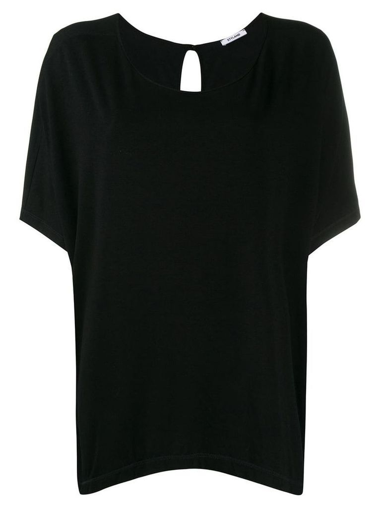 Styland oversized scoop neck T-shirt - Black