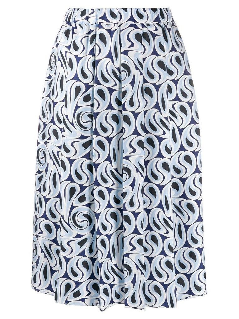 Marni Turbulent print skirt - Blue