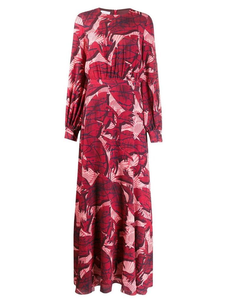 Stella Jean foliage print dress - Red