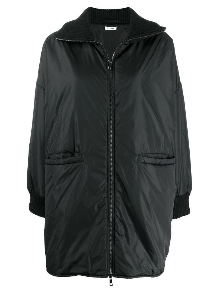 P.A.R.O.S.H. padded zip front coat - Black
