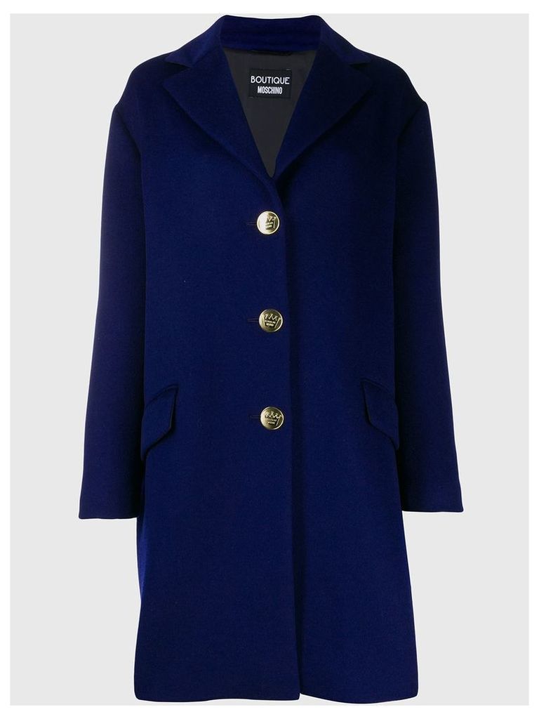 Boutique Moschino oversized single-breasted coat - Blue