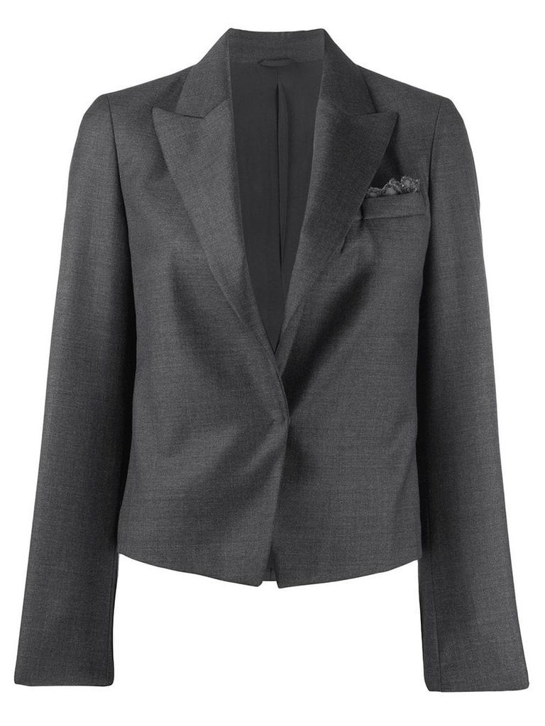 Brunello Cucinelli cropped tailored jacket - Grey
