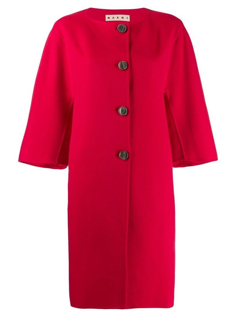 Marni single breasted coat - Red