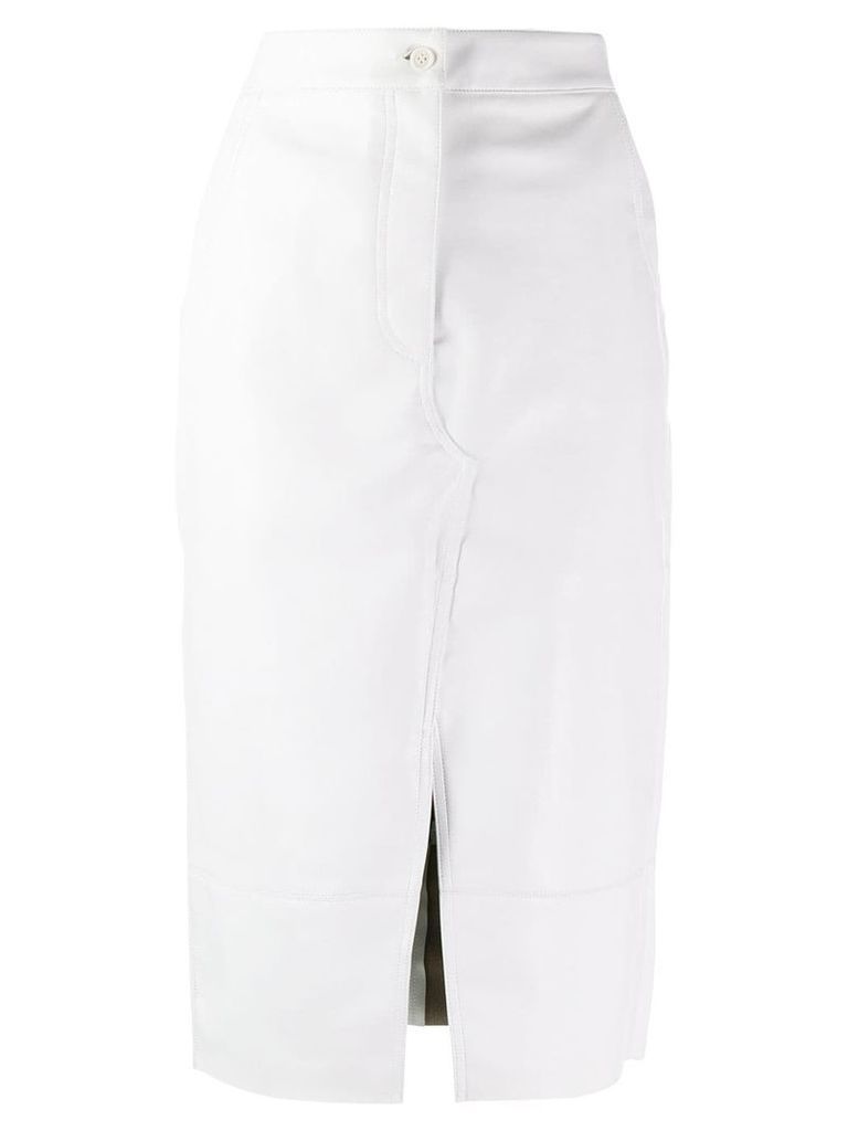 Brognano front slit skirt - White