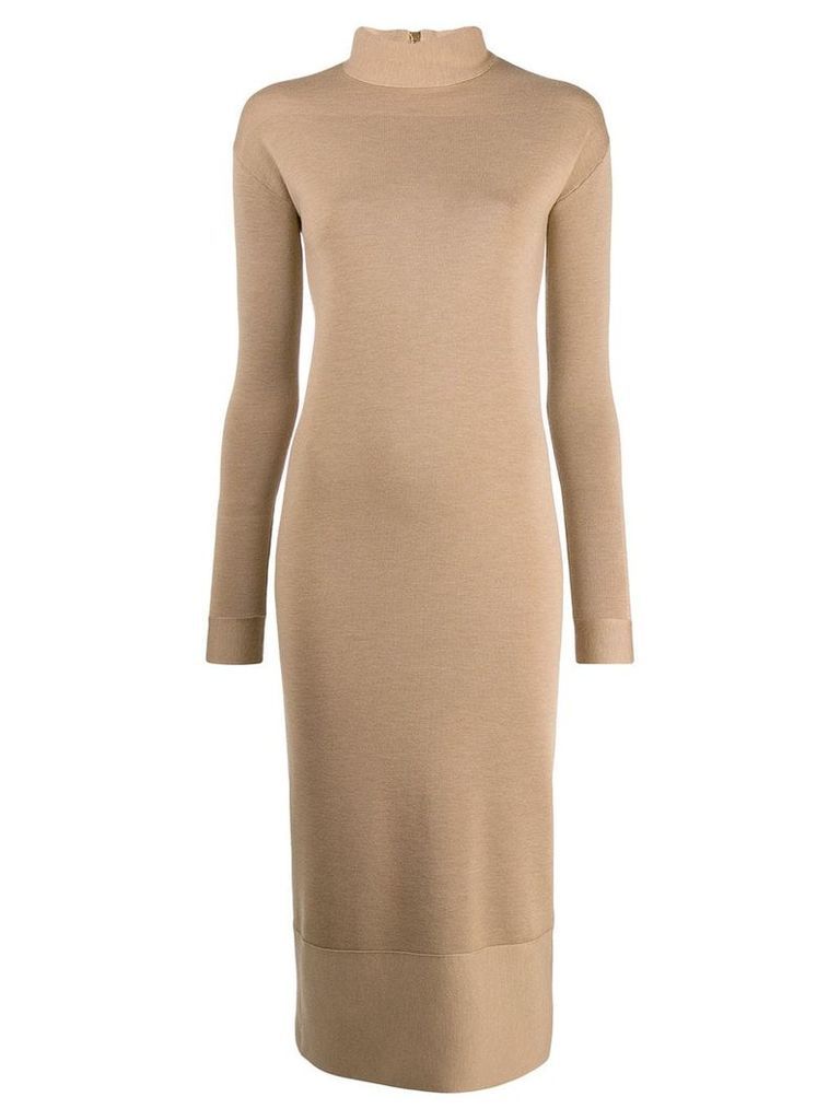 Agnona fitted sweater dress - Brown